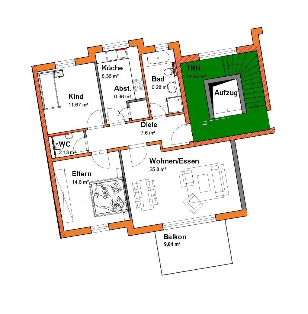 BARRIEREFREIE WOHNUNG IM L&Ouml;WENKARREE